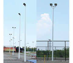 6米-10米戶外籃球場\羽毛球場照明單頭\雙頭球場燈桿