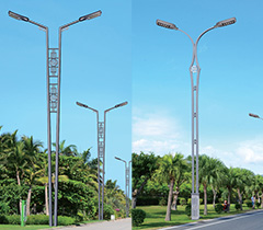 定制特色雙桿雙臂景觀道路燈桿