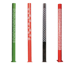 公園特色圓柱形鏤空花紋景觀燈柱