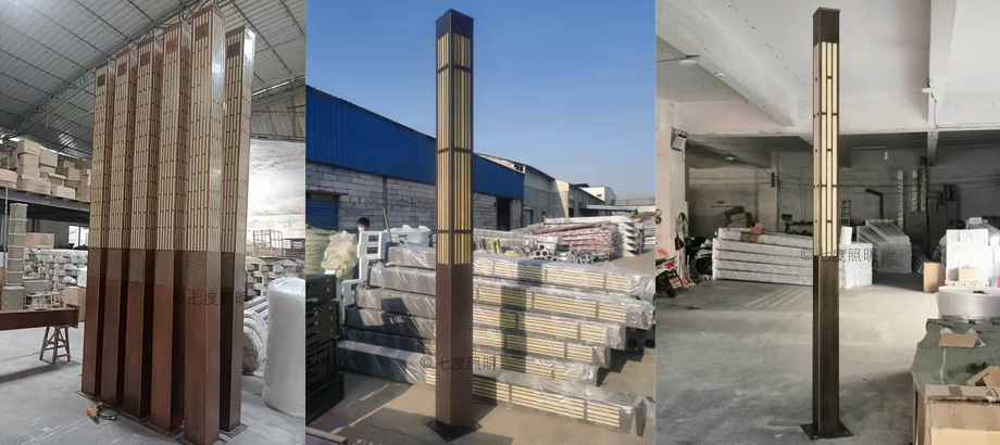 更多方形LED簡約新中式景觀燈柱生產(chǎn)實(shí)拍